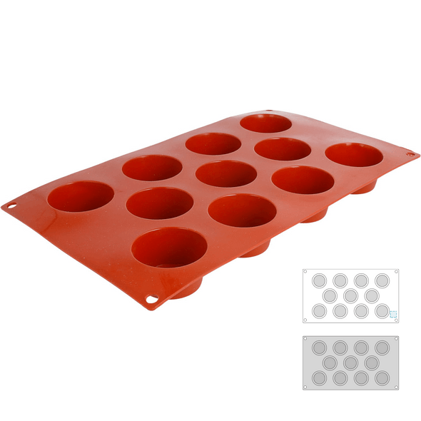 Red Silicone Muffin Mold